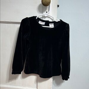 Black Velvet Long Sleeve Top